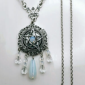 Moonlight Pentagram Pentacle Necklace